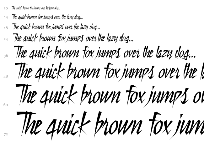 Still Time font waterfall